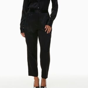 Aritzia Babaton color black Vogue Satin Pant